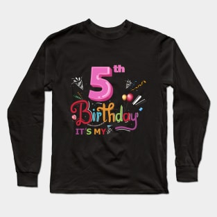 birthday shirt 5 yers girl or boy Long Sleeve T-Shirt